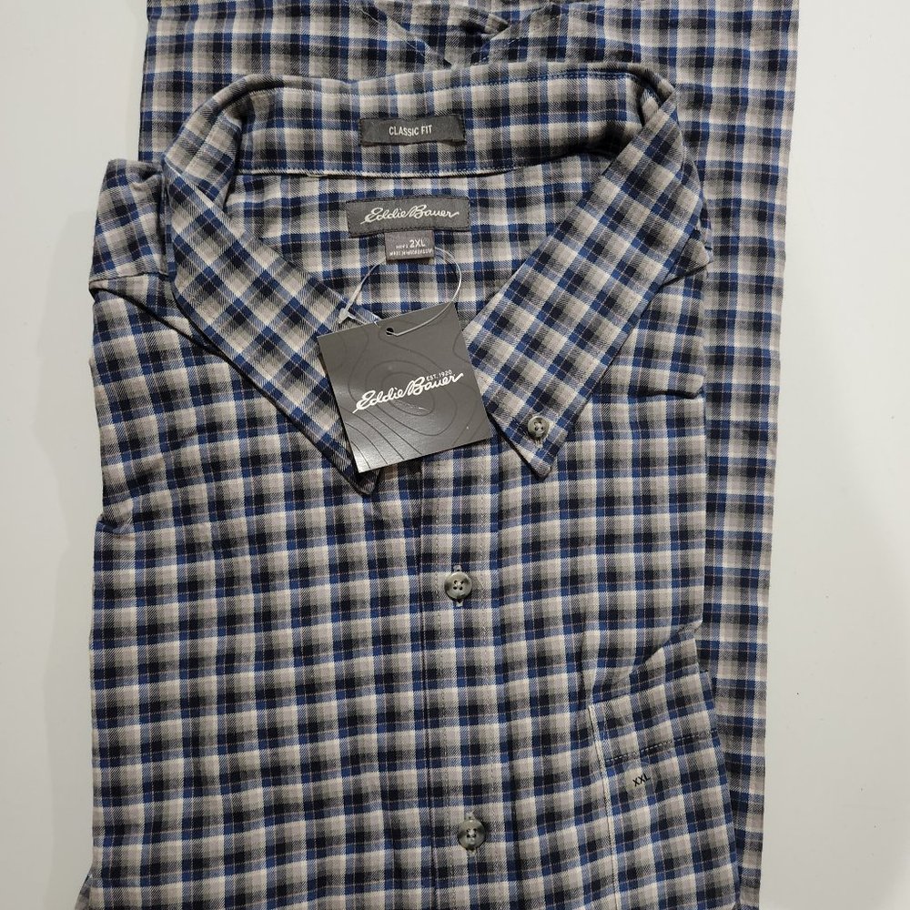 Eddie Bauer 2XL Men's Long Sleeve Dress Shirt
